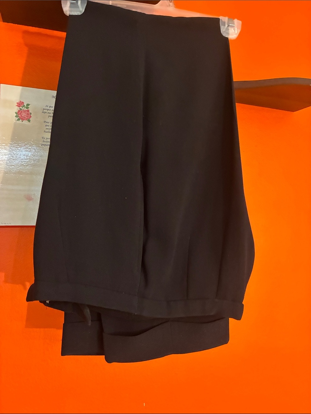 Laura Scott Black Straight-Leg Dress Pants